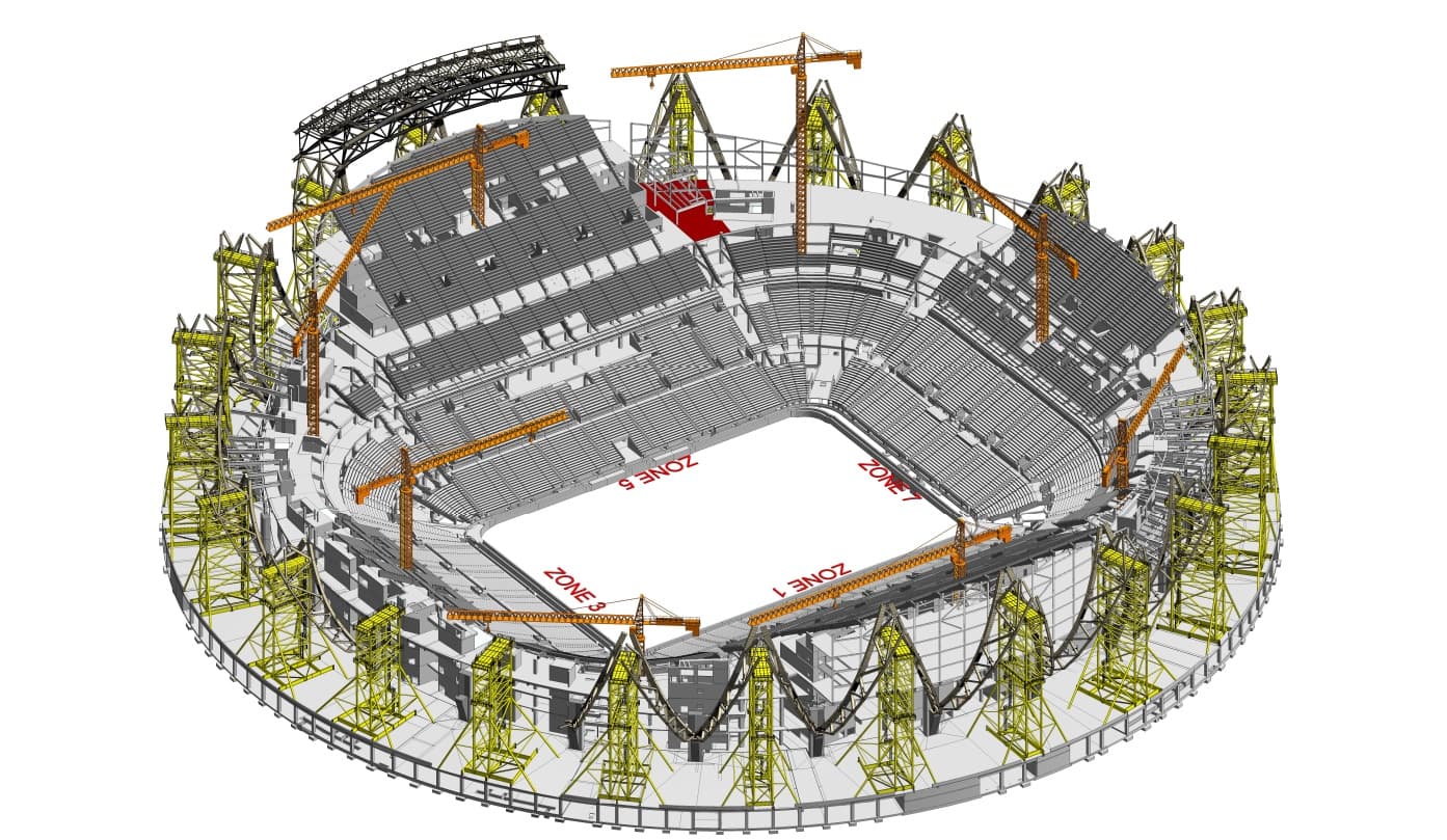 BIM Innovation and Automation — TOWER CRANES MANAGEMENT (USAGE OVER AREA OF SERVICE AND DURATION OF USE)